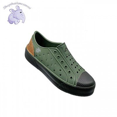 Giày lười nhựa nam Thái Lan ADDA màu rêu