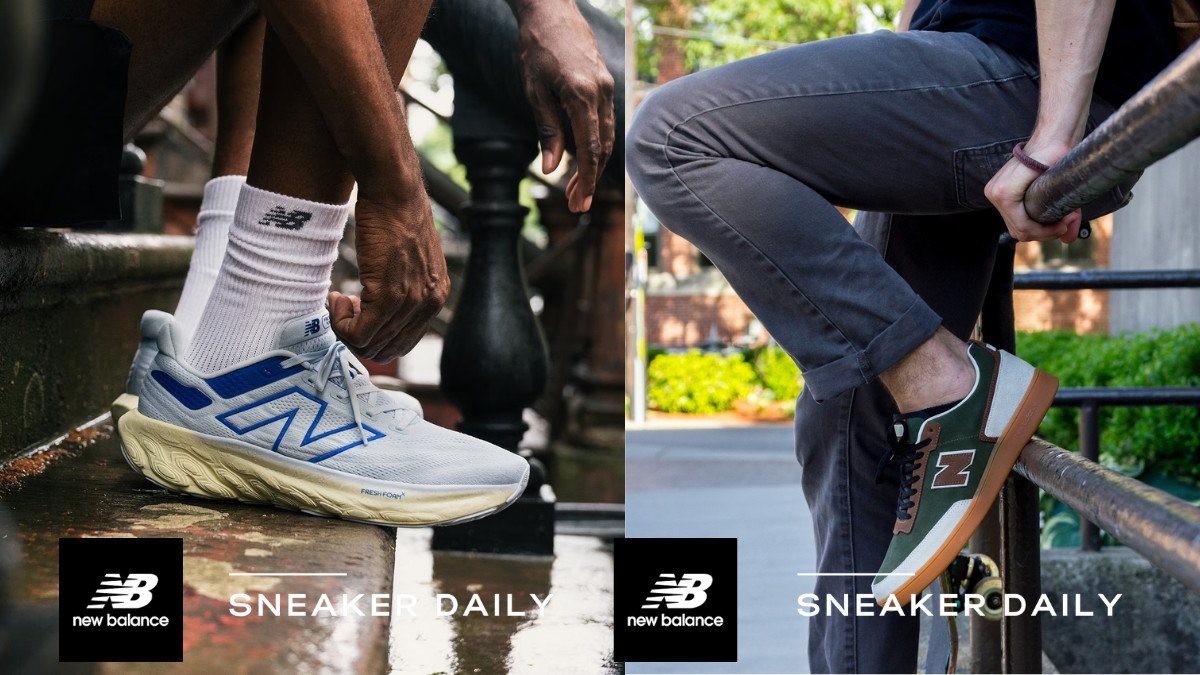 Giày New Balance mang phong cách retro kết hợp sự thoải mái