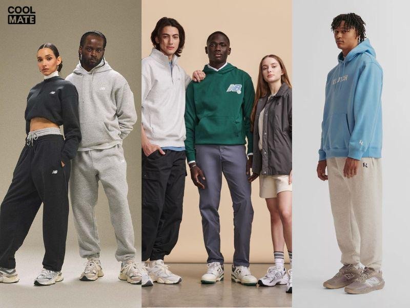 Giày New Balance nam phối cùng áo hoodie mang đến vẻ ngoài khỏe khoắn, cá tính