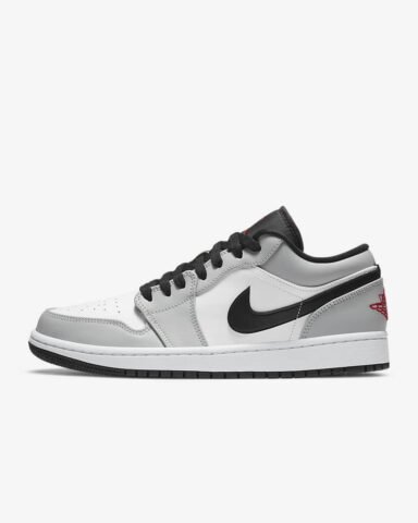 Giày Nike Air Jordan 1 Low Light Smoke Grey nhìn từ góc nghiêng