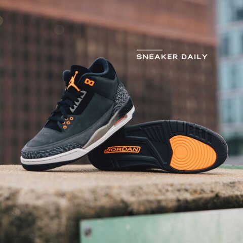 Giày Nike Jordan chính hãng Air Jordan 3 Retro Fear với phối màu ấn tượng.