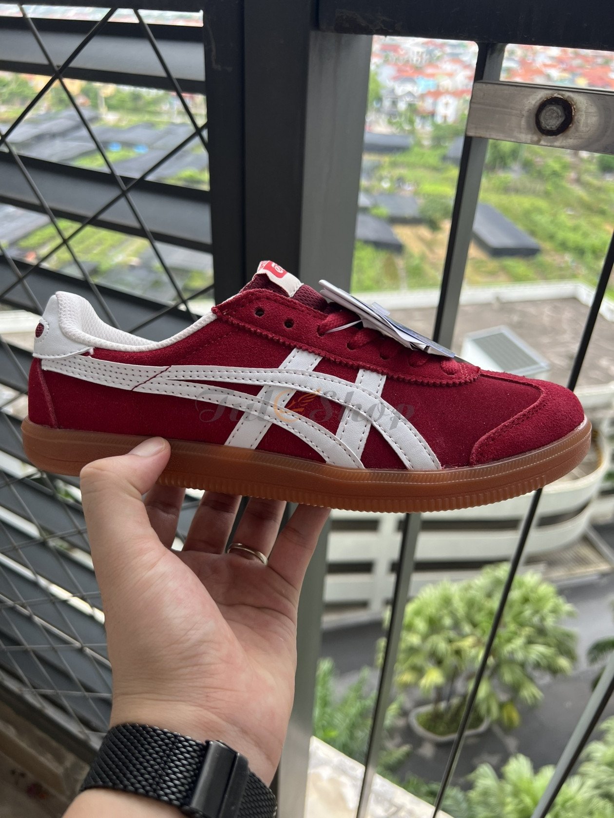 Giày Onitsuka Tiger Tokuten nữ màu đỏ trắng thời trang