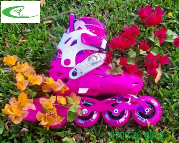Giày patin Flying Eagle hồng một hàng bánh cho trẻ