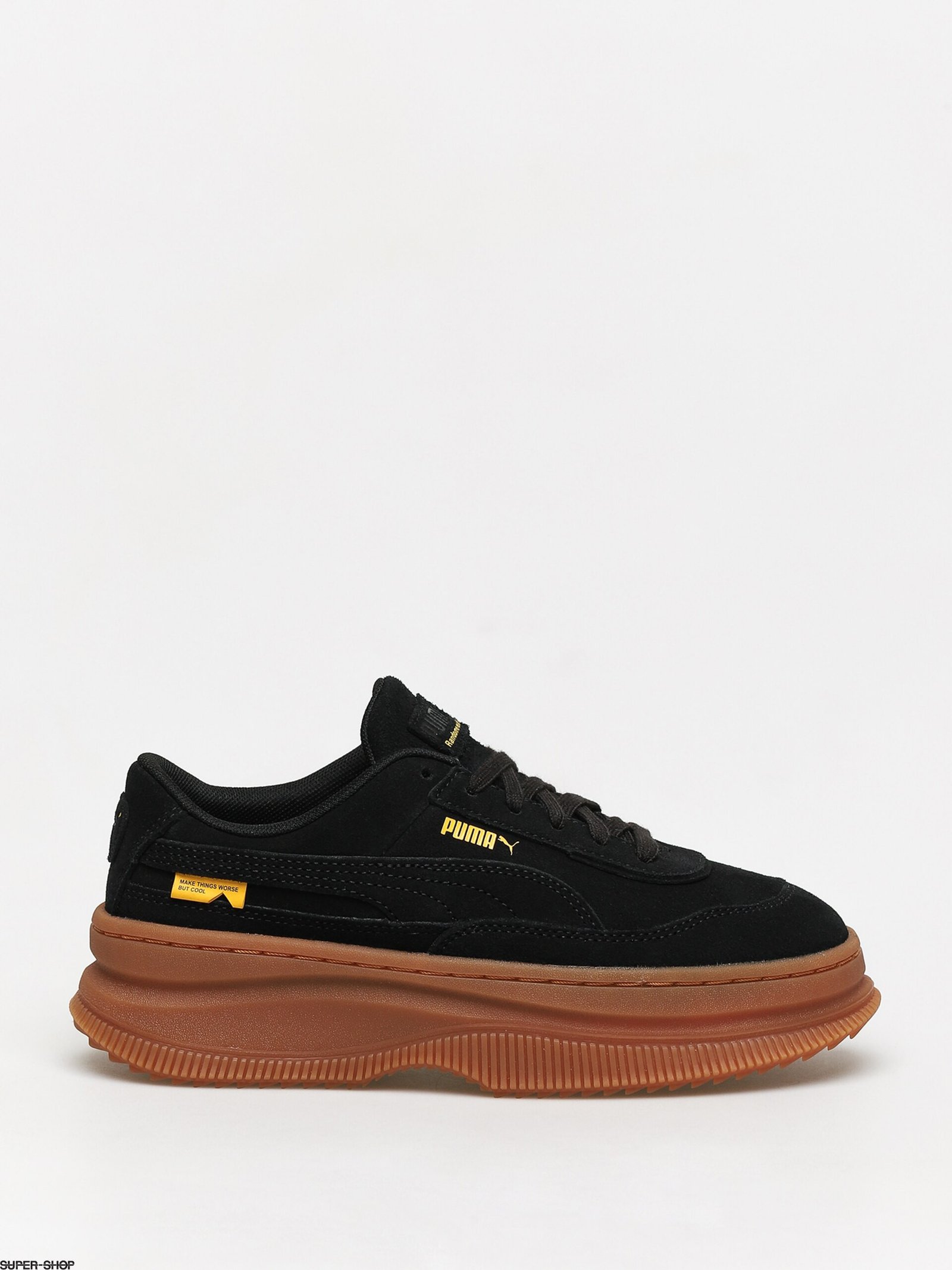 Giày Puma Random Event Deva màu đen với đế cao su dày cá tính