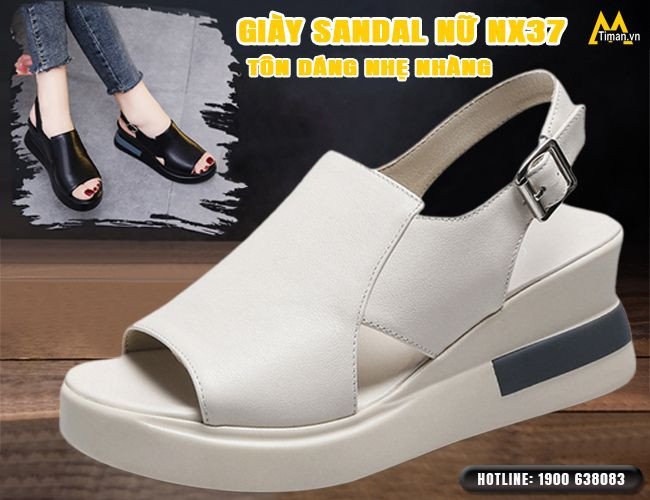 Giày sandal nữ đế xuồng màu nâu, tôn dáng và phong cách