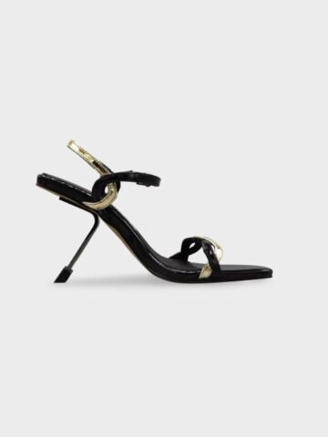 Giày sandals cao gót màu vàng ánh kim sang trọng, lựa chọn hoàn hảo cho đêm tiệc