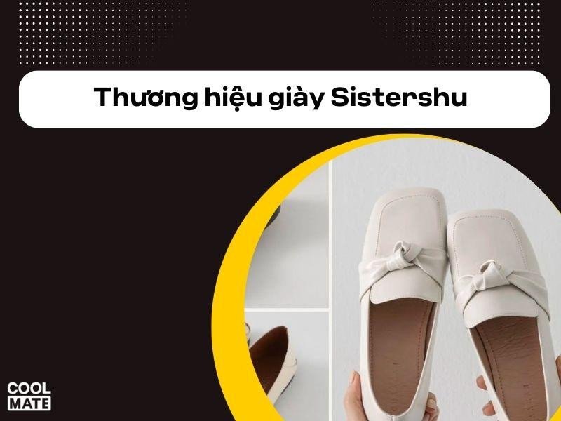 Giày Sistershu màu be và đen