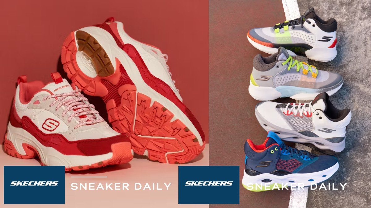 Giày Skechers nổi bật với sự êm ái và thiết kế dễ đi