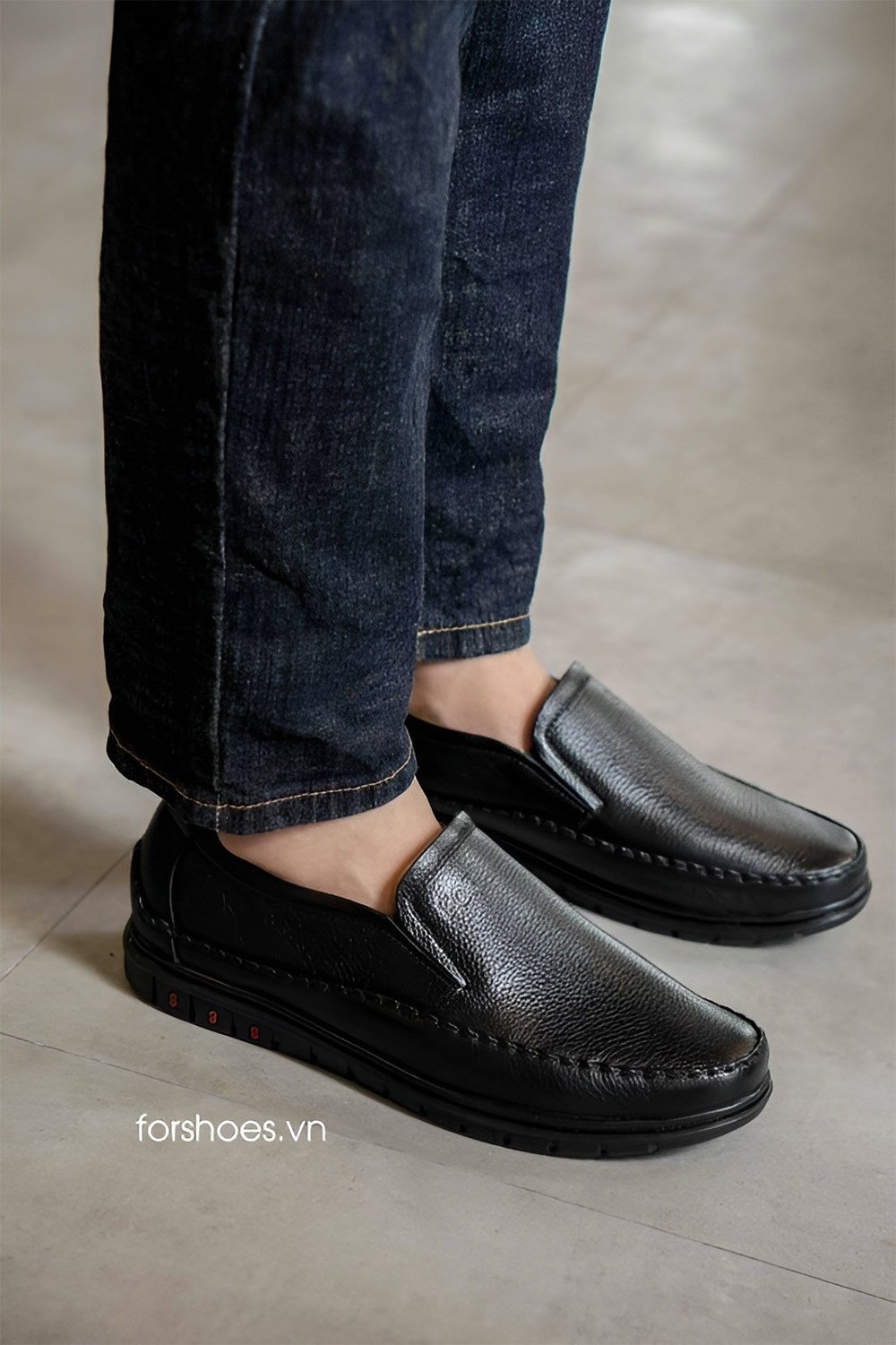 Giày Slip-on da bò tiện lợi
