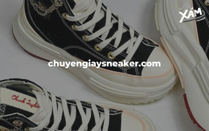 Giày sneaker 1 1 màu trắng đen, chất liệu da cao cấp