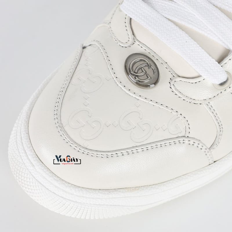 Giày sneaker Gucci Screener trắng phối da và vải vintage
