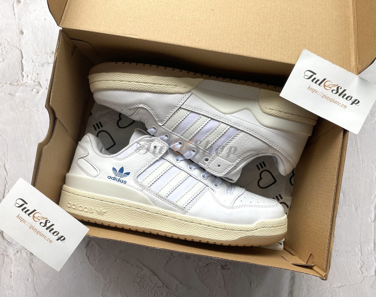 Giày sneaker hot 2024 ADIDAS FORUM 84 LOW ADV SHOES CLOUD WHITE BLUE BIRD mang nét đẹp cổ điển