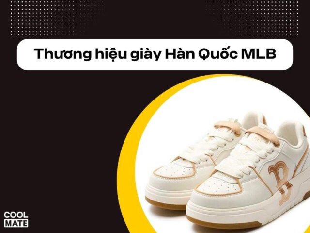 Giày sneaker MLB với logo đặc trưng, thể hiện phong cách thể thao Hàn Quốc
