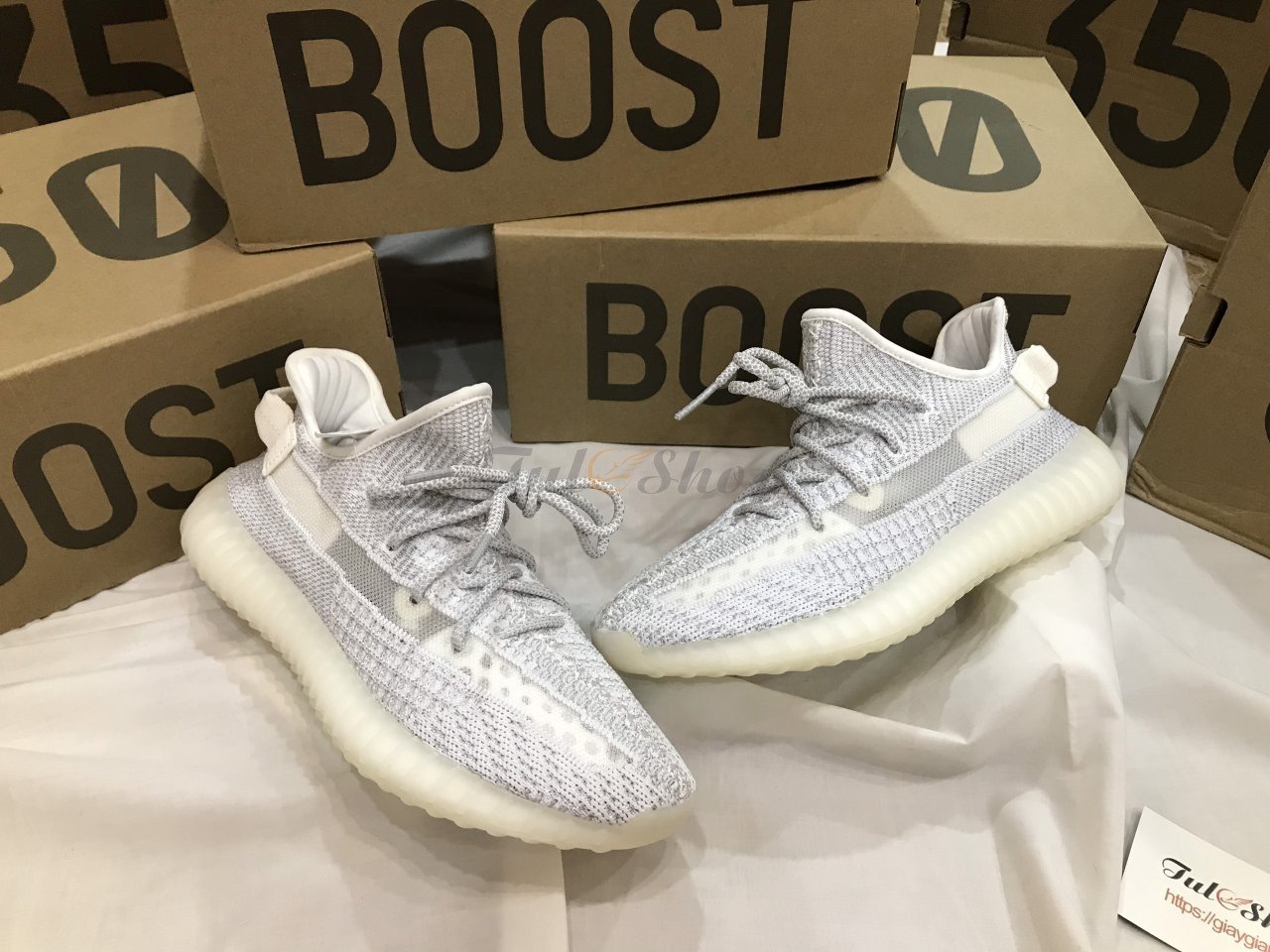Giày sneaker nam Adidas Yeezy 350 V2 Static full phản quang