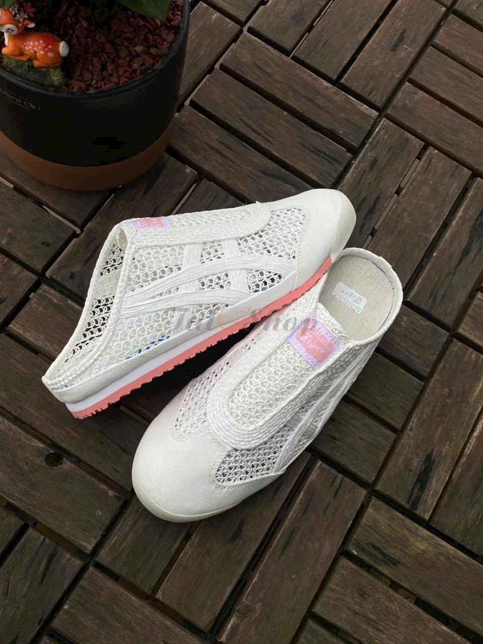 Giày sneaker nam Onitsuka Tiger Mexico 66 Sabot White Pink