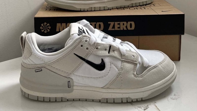 Giày sneaker nữ Nike Dunk Low màu hồng trắng ngọt ngào