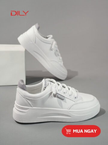 Giày sục bít mũi trắng đơn giản