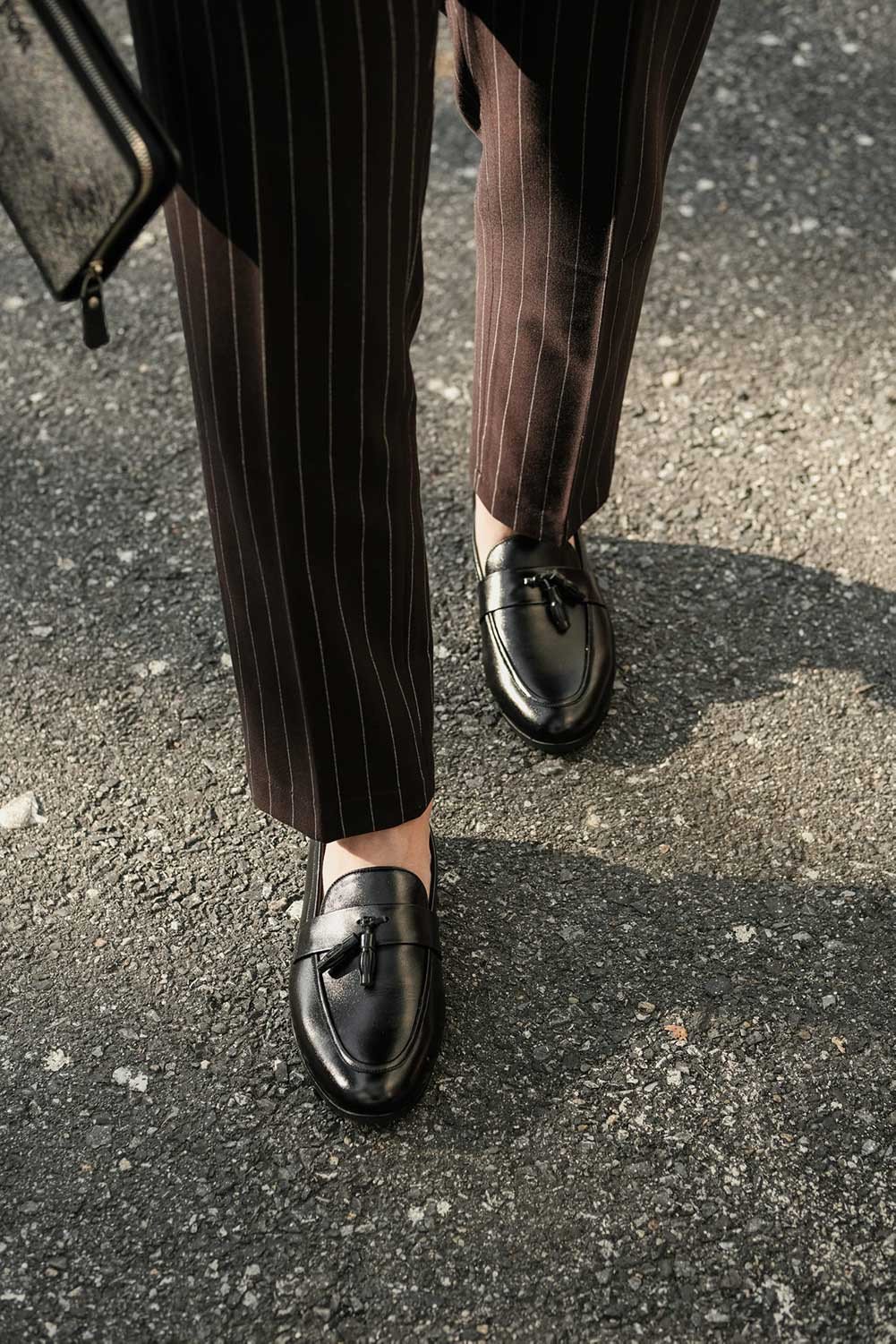Giày Tassel Loafer da bò độc đáo