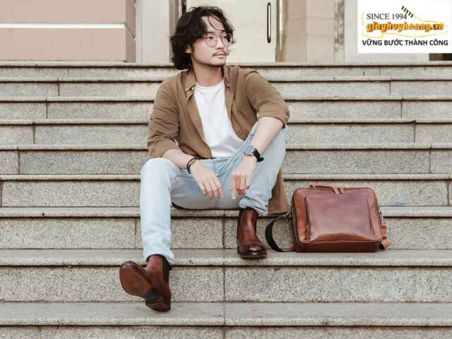 giày tây cổ cao thủ công chất lượng cao cấp, bền đẹp, thời trang