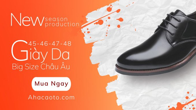 Giày tây Hugo Boss da bóng đen công sở