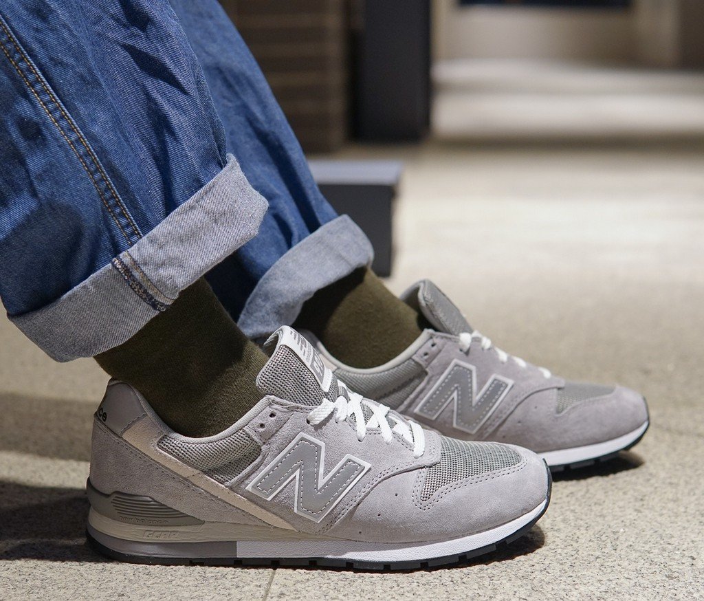 Giày thể thao da lộn New Balance 996 phối màu xanh xám