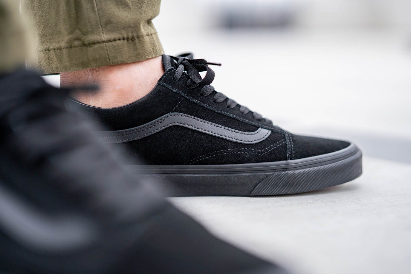 Giày thể thao da lộn Vans Old Skool màu xanh dương