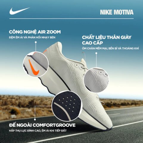 Giày thể thao đi bộ nam Nike Motiva màu trắng xanh