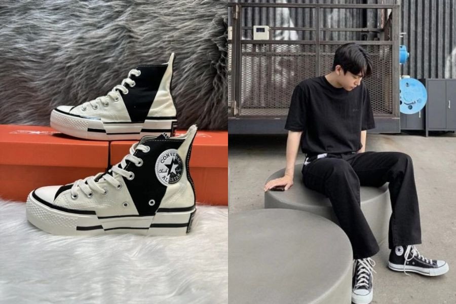 Giày thể thao Hàn Quốc Converse với thiết kế cổ điển, được giới trẻ ưa chuộng.