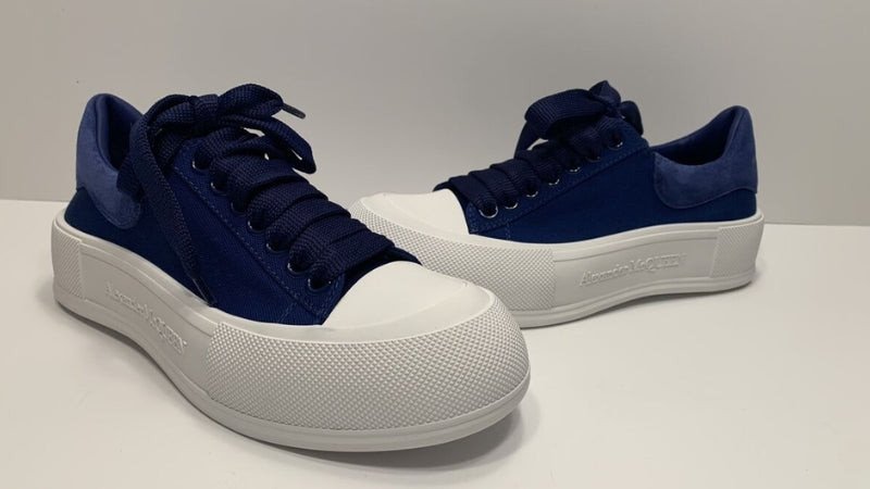 Giày thể thao nam tăng chiều cao - Alexander McQueen Deck Plimsoll Lace Up