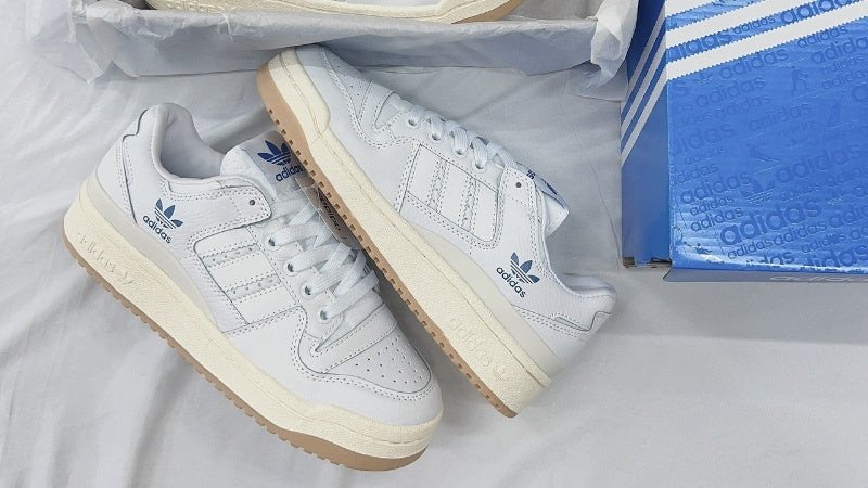 Giày thể thao nữ Adidas Forum 84 Low phối màu trắng xanh retro