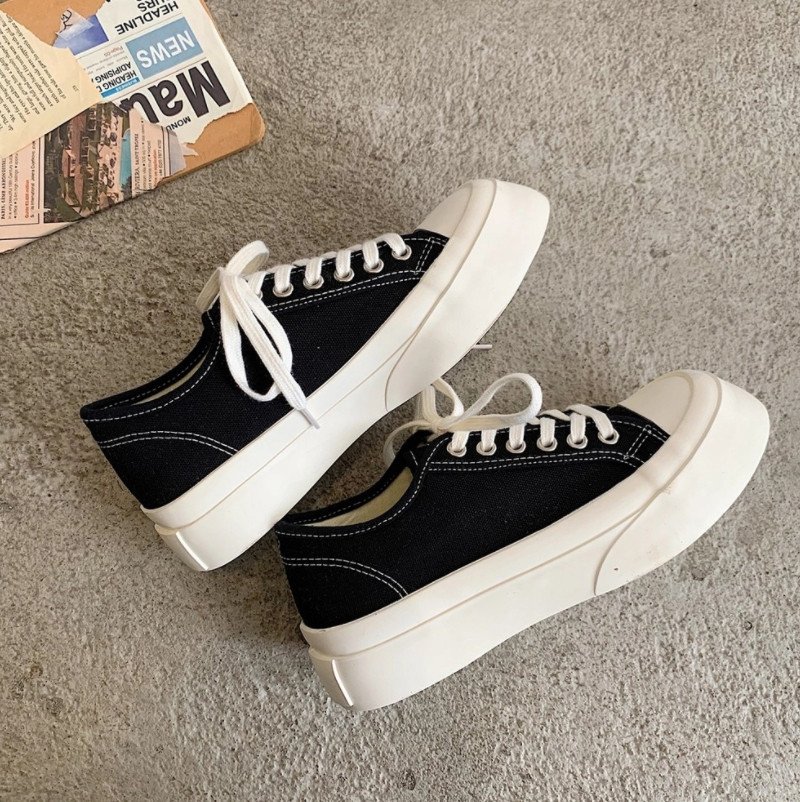 Giày thể thao nữ đế cao kiểu dáng basic, dễ dàng sử dụng hàng ngày