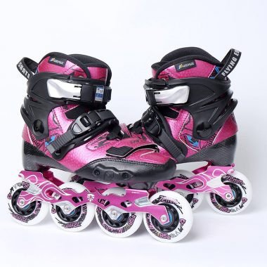 Giày trượt patin trẻ em Drift Junior màu hồng và xanh