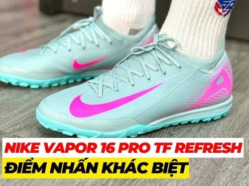 Hình ảnh chi tiết giày đá bóng Nike Vapor 16 Pro TF chính hãng màu xám