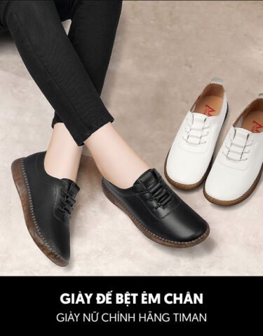 Hình ảnh giày thể thao bệt màu trắng với chất liệu mềm mại, mang lại cảm giác êm ái cho đôi chân.