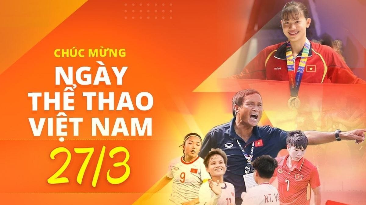 Hình ảnh minh họa về ngày 27/3, biểu tượng của **Ngày Thể thao Việt Nam**, thúc đẩy phong trào rèn luyện sức khỏe và tầm quan trọng của **giày thể thao** trong các hoạt động.