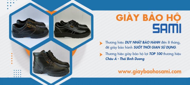 Hình ảnh tổng quan về thương hiệu giày bảo hộ sami