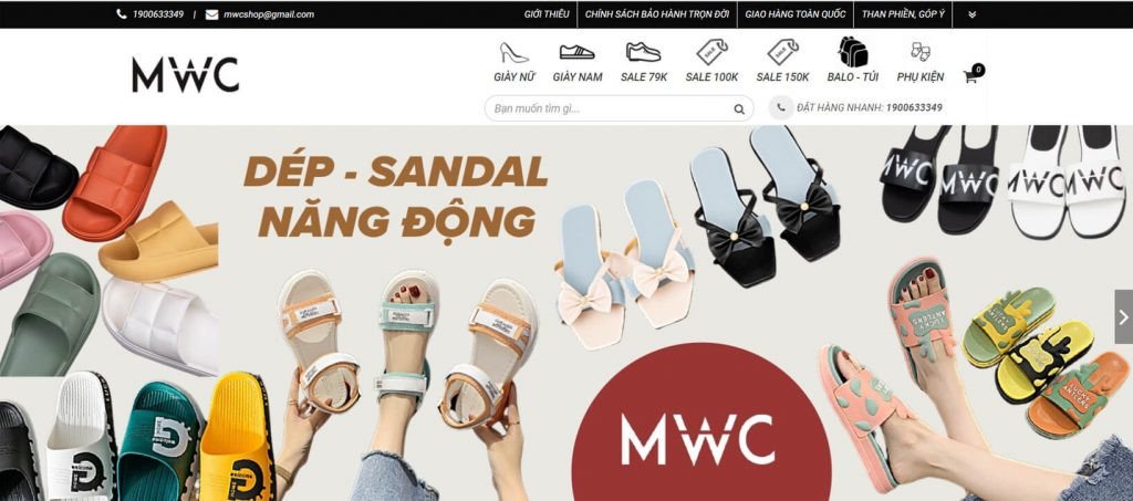 Hình ảnh trên website mwc.com.vn
