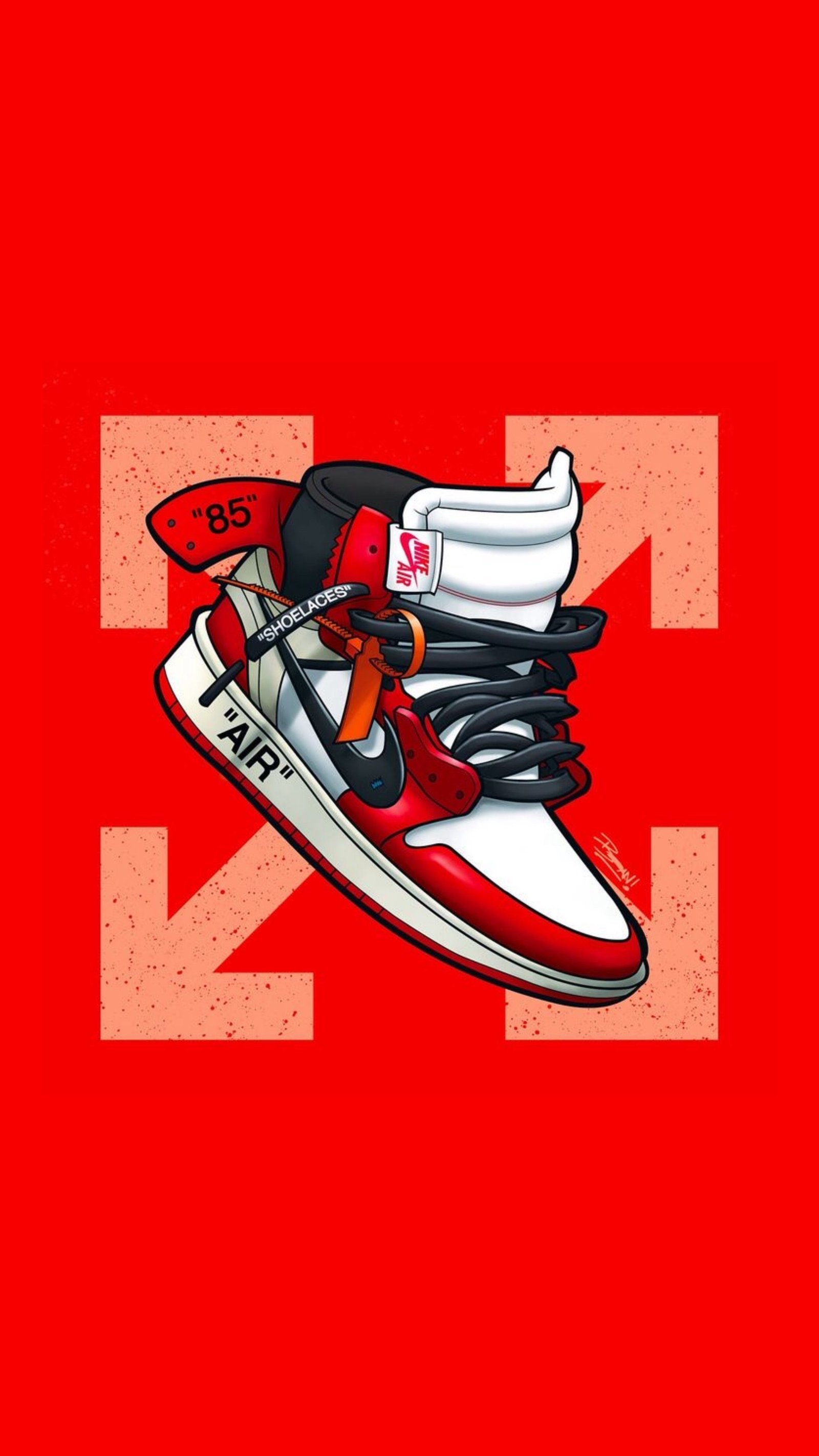 Hình nền giày Jordan Air Jordan 1 High OG đen đỏ