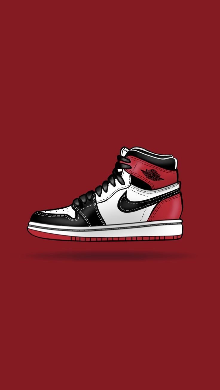Hình nền giày Jordan Air Jordan 1 Mid trắng đen cam