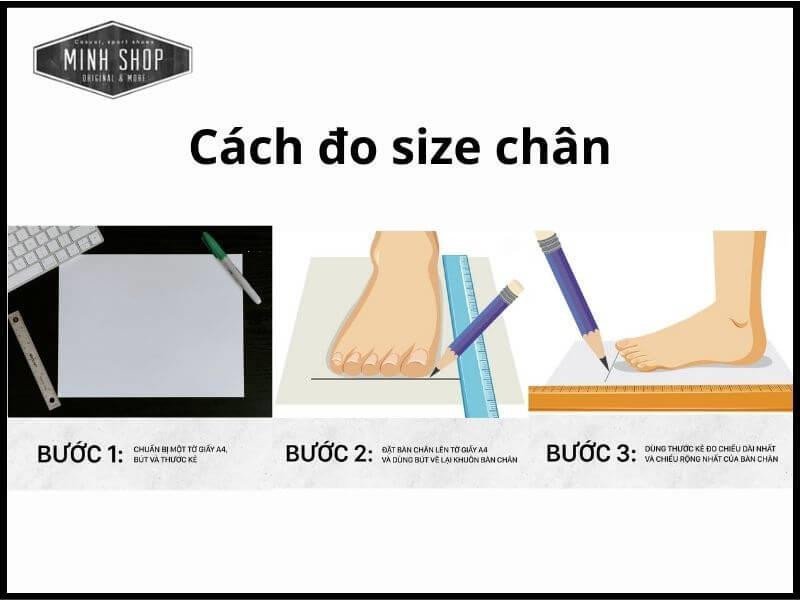 Hướng dẫn các bước đo chiều dài bàn chân