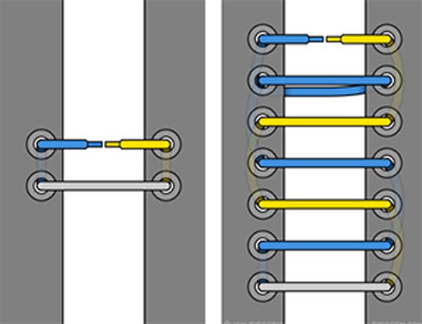 Hướng dẫn cách buộc dây giày thể thao 2 dây kiểu Straight Bar tinh tế