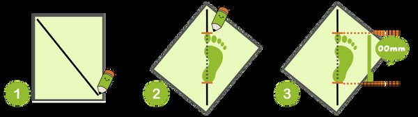 Hướng dẫn cách đo chiều dài bàn chân trên giấy trắng để xác định bảng size giày Crocs nữ chính xác.