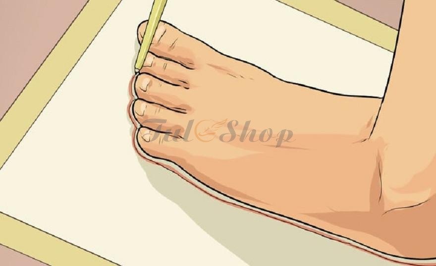Hướng dẫn cách vẽ khung bàn chân để xác định size giày chính xác