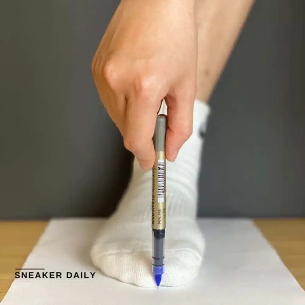 hướng dẫn đo chân chọn size giày jordan bước 2