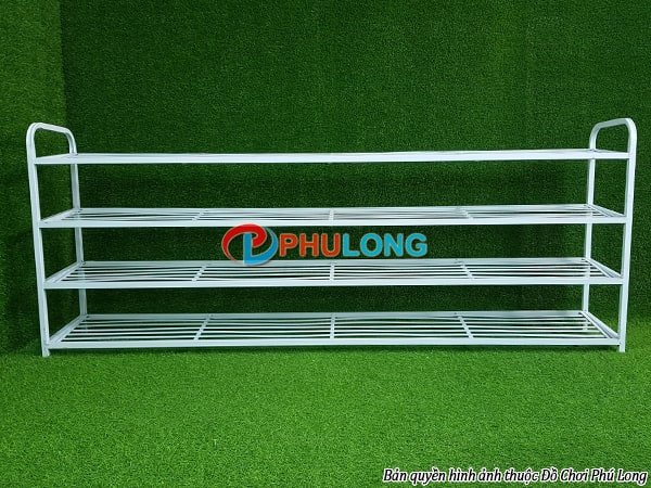 Kệ để giày dép bằng sắt màu trắng với thiết kế hiện đại