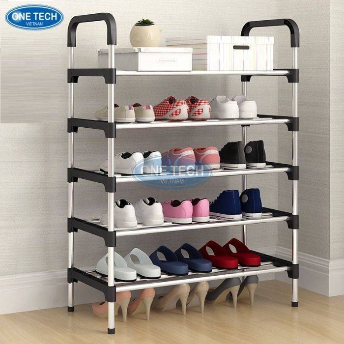 Kệ trưng bày giày dép gỗ tự nhiên