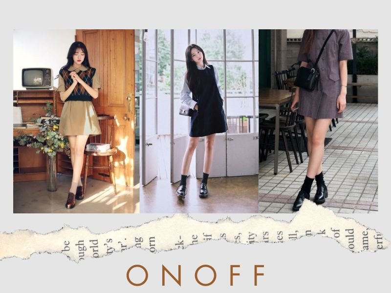 Kết hợp giày oxford nữ với váy liền thanh lịch, nữ tính