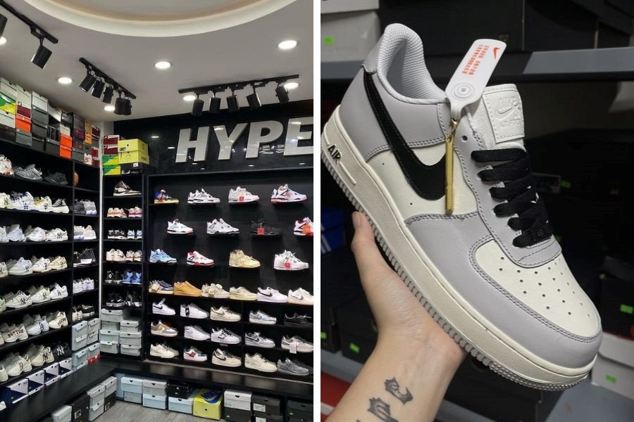 Khách hàng đang lựa chọn giày tại HYPE - Sneakers &amp; Accessories, một shop giày thể thao Đà Nẵng chuyên hàng chất lượng.