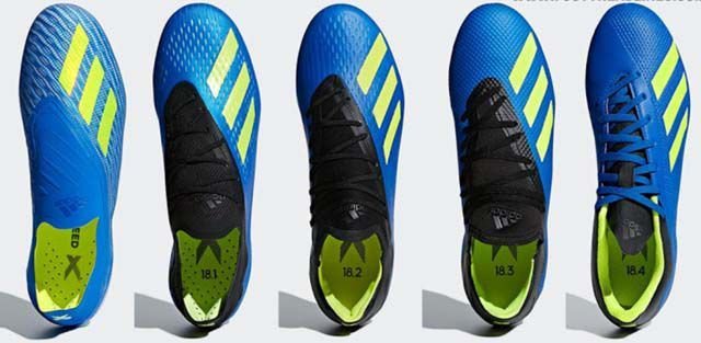 Khám phá các phiên bản và phân khúc đa dạng của giày đá bóng Adidas X18