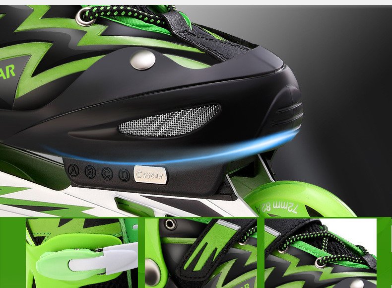 Khóa velcro và đai dây chắc chắn của giày trượt patin Cougar 835L-12